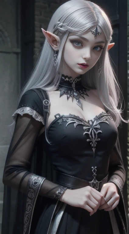 Silver hair, red eyes, Goth Princess Zelda,