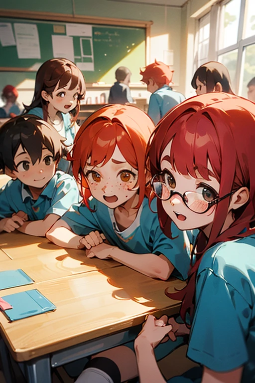 Once upon a time, in a vibrant nursery classroom, a group of children gathered together, ready for their exciting day of play and learning. They were a diverse bunch, with kids of different ages, backgrounds, and interests. Some had bright red hair, some wore glasses, and others had freckles on their faces. But what they all had in common was their enthusiasm for the adventures that awaited them.