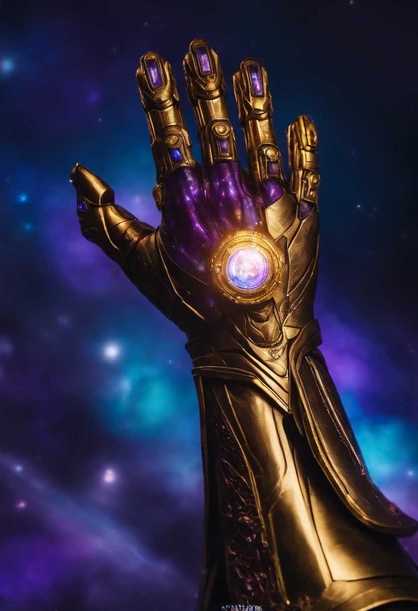 Thanos snap with the Infinity gauntlet