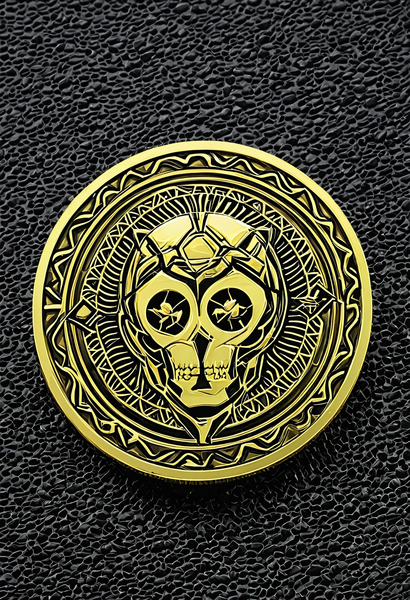 Criar Brainiac coin, cores dourada e preto