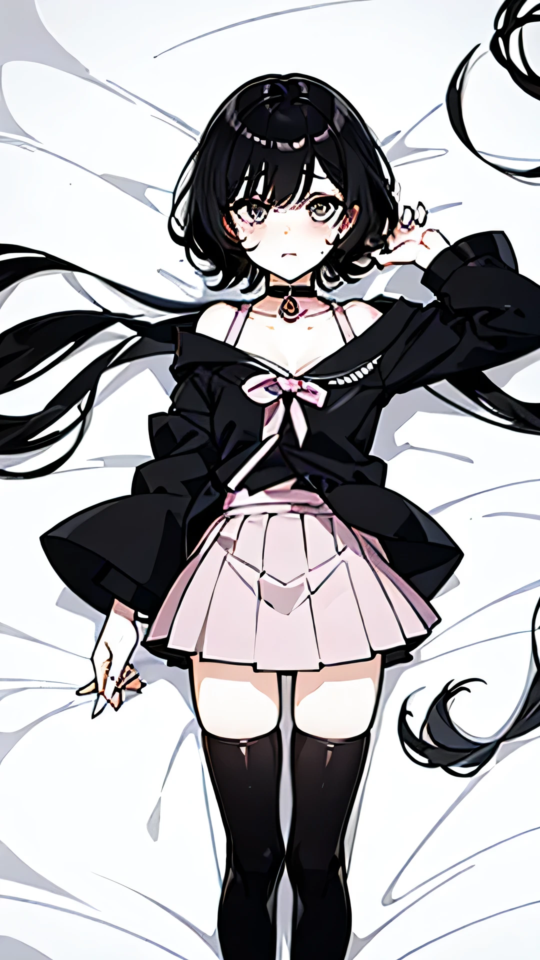 Femboy, cute, short, pretty, black eyes, black hair, shy, nice, short clothes, anime, manga, feminine 