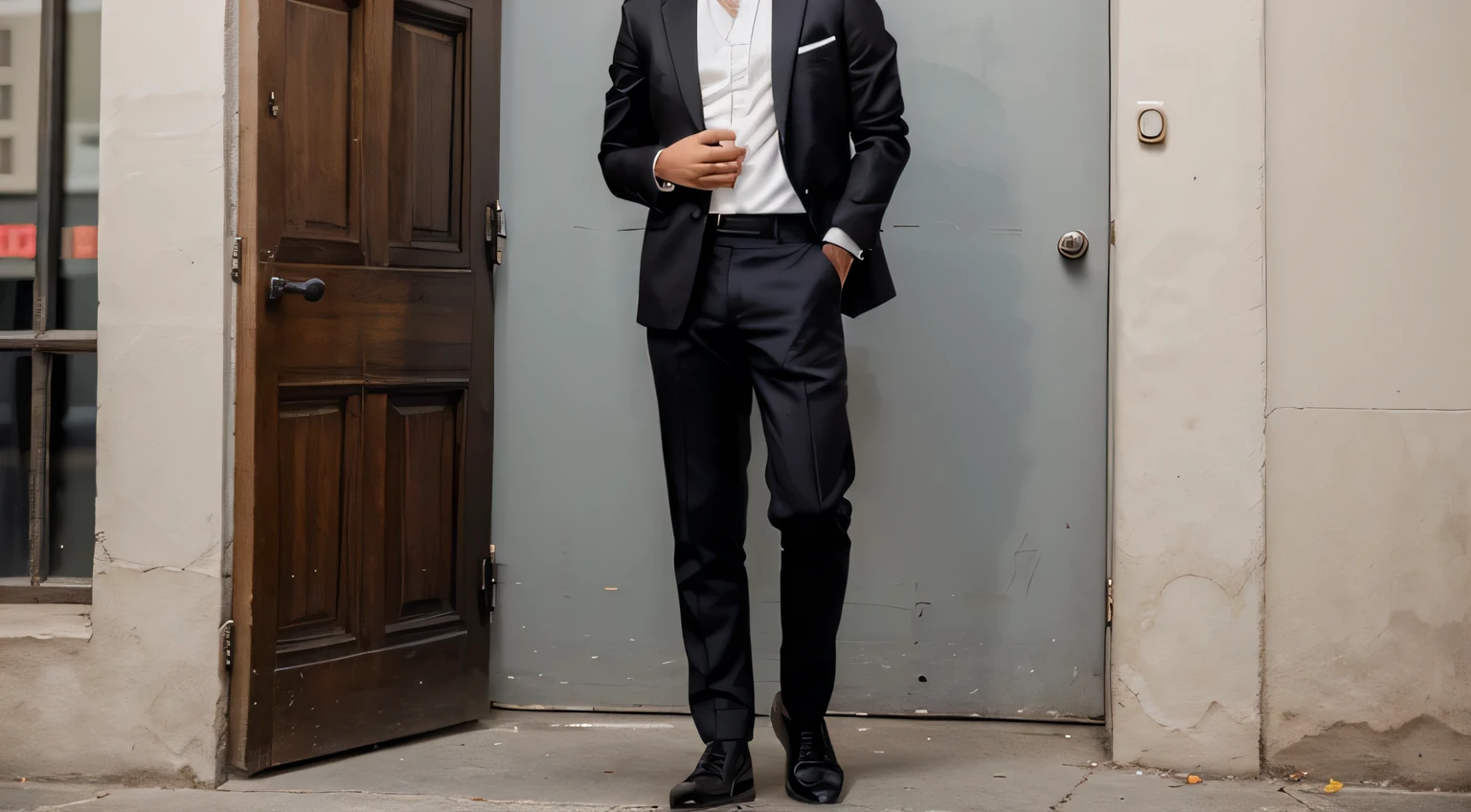 1 boy posing ((full body)), for a picture, Fashion pose, Man