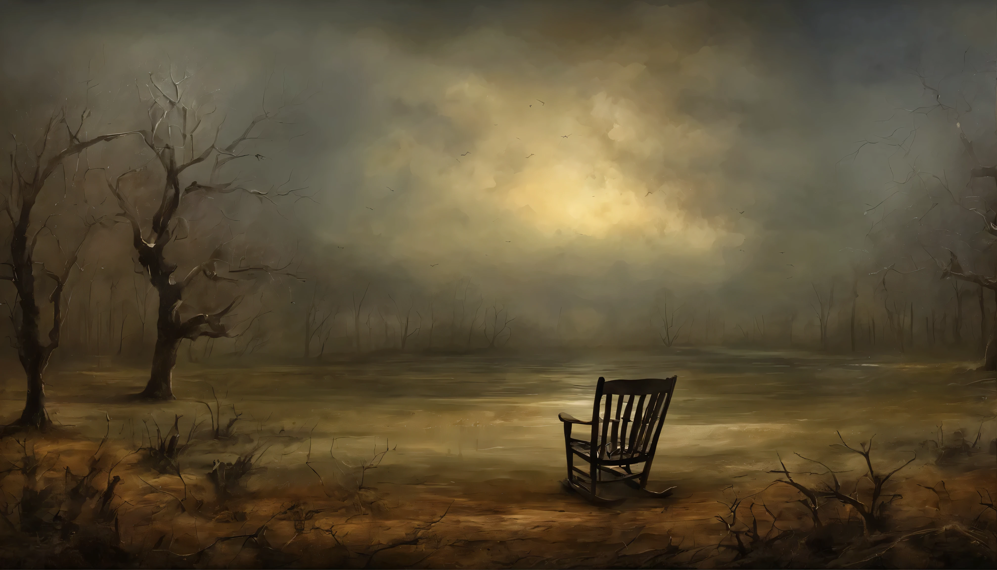 I sink into the worn armchair as the last light of the sunset fades beyond the tangled branches through the dusty windows., Broken so lightly years ago, mas nunca reparadas. longe, faint echoes of the taunts of youth's easy laughter as dark clouds gather inside, mirroring the storms gathering strength outside.
How long will this noisy house hold out before gusts of thunder unleash full fury upon the weary walls that keep the sky from being released?? I strike an awkward match with shaking hands as dim flashlights cast monstrous shadows jumping wildly across my strained vision.. O cachimbo acendeu cuidadosamente, wisps of sweet smoke calm the chaos momentarily, but I know that the next rains will end up flooding and no substance will forever postpone the inevitable reckoning..
Por que ainda temos pensamentos? Uncontrolled negative rumination is a disease of the times, they say - will these endless mental missives leave any refuge untouched by their crawling, parasitic claim??? The focus must be on the serenity they preach from pulpits built by workers, hands calloused like my anxieties, worn and rough . No entanto, riots rage still resisting placid domestication...
Shaking constantly, rocking firmly, a velha cadeira range como meus ossos, cada vez mais cansados, feigning stoic balance against life's bitter blows . Talvez if inhale deeper the next inhale in rhythm will sync aligning to some sane meter . Talvez...Talvez...If only the fatalistic musings would give in to their distorted schemes so that the sunlight would have half a chance before the sudden storms of the mind perennially defeat the still clinging camps of clarity. Peace seems like an illusion destined here. Ah, mas para acalmar o motim e dar origem a alguma ordem no caos! Where is that promised tranquility found? O cano seca muito rapidamente agora. Outside the clouds finally break...And so inside, the rain continues, unleashing relentless waves.