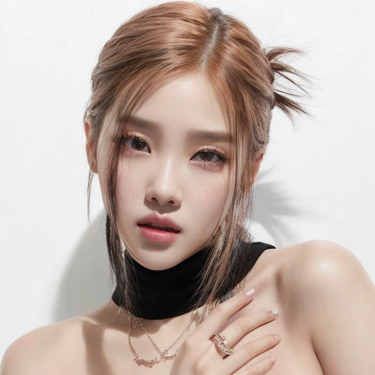 un primer plano de una mujer con un estrangulador y una gargantilla, parque roseanne de blackpink, jossi de blackpink, jinyoung shin, portrait of jossi de blackpink, jia, Lalisa Manoban de Blackpink, jisoo de blackpink, retrato de jisoo rosa negro, Jisoo de Blackpink, heonhwa choe, aparcar desde-min, lee ji-eun, lee ji - eun