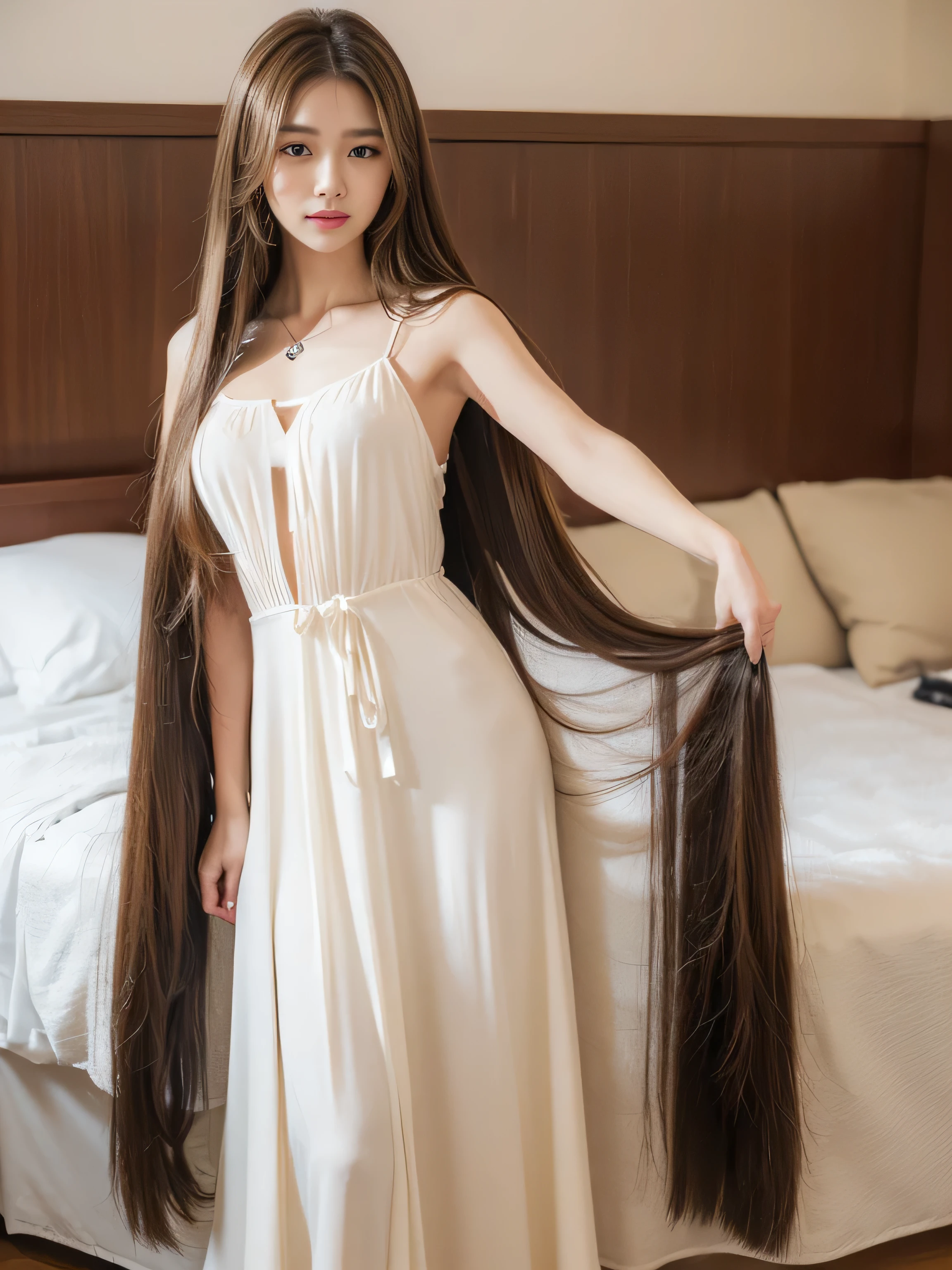 (Knee-length shot of two women) ((Both of them are in random poses that show as much of their back and hair as possible.:1.8)) ((Both of themBeautiful 24 year old hair model with long black hair, girl with super Very long hair that reaches down to the ankles, extremely Very long hair that reaches down to the ankles, Very long hair that reaches down to the ankles,Very long hair that reaches down to the ankles , Flowing Hair, very Very long hair that reaches down to the ankles, Very long hair that reaches down to the anklesgirl,Very long hair that reaches down to the ankles , flowing light brown hair, length Hair windy, Very long light brown hair, flowing light brown hair,Incredibly straight long-lasting hair, Abnormally long hair!!!! Her highest quality!!!! hair is long and straight., Very long light brown hair that reaches down to the ankles, highest quality light brown hair , , Highest quality long straightなVery long hair that reaches down to the ankles straight, beautiful, High quality hair, Very long hair that reaches down to the ankles and highest quality straight light brown hair, straight, highest quality light brown hair, Perfect silky straight hair of the highest quality, straight, highest quality light brown hair , lengthLight brown hair straight hair, length, Thick and voluminous light brown hair Her hair is long and straight, Very long light brown hair, Abnormally very ridiculously long light brown hair that lasts forever, Very long, straight, Light brown hair that reaches down to her ankles, Abnormally very long straight, beautiful hair of the highest quality, length Hair, length, straight light brown hair ,Extraordinarily very long light brown hair that lasts forever and free straight light brown hair , straight light brown hair)) (Both of them have perfect bangs..:1.3) (Japan's most sexy and beautiful 24-year-old beauty model) (Both of them look at the viewer with a very captivating expression...) ((highest quality)), ((masterpiece)), (Familiar) (Get used to it) Perfect Face (Both of themHer skin is a typical Japanese skin color. And very detailed) (Both of themBig breasts:1.3) (Both of them She is wearing a beautiful shiny white camisole.) (Both of them She has a beautiful face and a typical Japanese figure...., Narrow eyes) (Both of them She has perfect beautiful and sexy makeup and face Lipstick is light red A solid eyeliner) ((Rich 1.4)) (Very detailed)