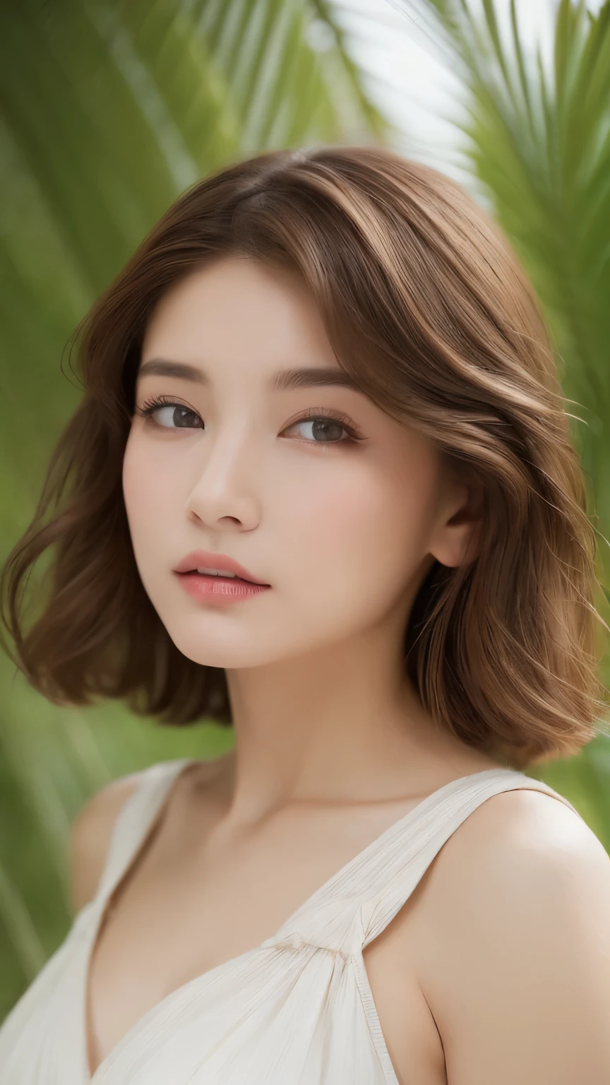 ((top quality、8k、​Masterpiece:1.3))、Cute 1 woman with perfect figure:1.4、((light brown hair、medium bust:1.2))、Lying in a hammock、hammock、at the beach:1.2、Highly detailed facial and skin textures、delicate eyes、double eyelids、Arms and chest、Dress casually