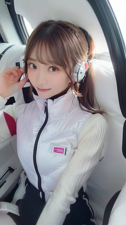 (masterpiece:1.5)、(Realistic:1.5)、(highest quality:1.4、8k、RAW Photos)、
Ultra-high resolution、Professional Lighting、Perfect dynamic composition、Photographed indoors、
Film Grain、chromatic aberration、(Bokeh:1.1)、
Frank、Sophisticated、charm、Ultra-realistic、Attention to detail、Golden Ratio、
(1 girl)、Slender girl、Delicate and charming girl、Cute Woman:1.4、
Serious expression、Looking at the audience、Sculptural installation、Sit on the sofa and relax、
Light brown hair、Shiny Hair、Hairstyle: Ponytail、
real skin、
Shut your mouth.、Beautiful Eyes、double eyelid、Thin arms、、
、Show off your thighs,(astrovest):5,(shiny white log downvest):3,BREAK ((Detailed face, Professional photography)), ((NSFW, zettai ryouiki, 1 girl)), Ultra-high resolution, (Realistic: 1.4), RAW Photos, highest quality, (PhotoRealistic Stick), concentrated, Soft Light, ((30 years old)), ((Japanese)), (( (Young Face))), (surface), (Depth of written boundary), masterpiece, (Realistic),(inside ISS):3, woman, ,astrovest:2,headphone:2,smartwatch,,bangs, ((1 girl)),(black sleeves):2,(black tights):2,inside spacestation,inside spacecraft,,zero gravity,smile,open leg,blush:1.5,hidden hands,neotech