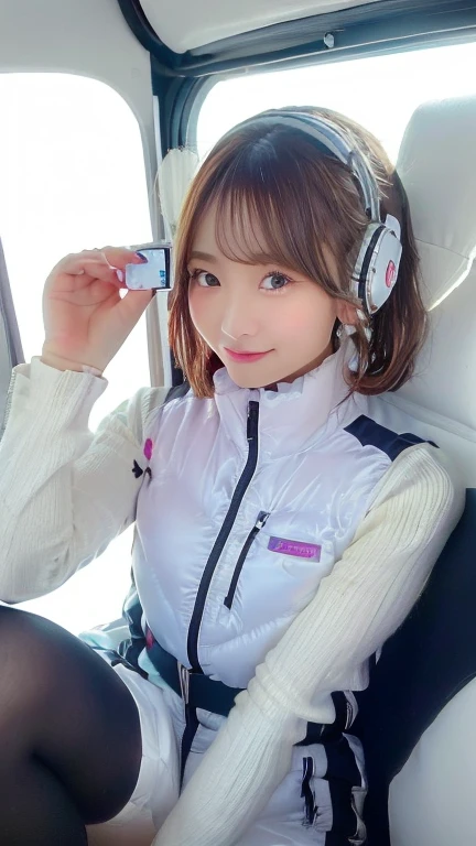 (masterpiece:1.5)、(Realistic:1.5)、(highest quality:1.4、8k、RAW Photos)、
Ultra-high resolution、Professional Lighting、Perfect dynamic composition、Photographed indoors、
Film Grain、chromatic aberration、(Bokeh:1.1)、
Frank、Sophisticated、charm、Ultra-realistic、Attention to detail、Golden Ratio、
(1 girl)、Slender girl、Delicate and charming girl、Cute Woman:1.4、
Serious expression、Looking at the audience、Sculptural installation、Sit on the sofa and relax、
Light brown hair、Shiny Hair、Hairstyle: Ponytail、
real skin、
Shut your mouth.、Beautiful Eyes、double eyelid、Thin arms、、
、Show off your thighs,(astrovest):5,(shiny white log downvest):3,BREAK ((Detailed face, Professional photography)), ((NSFW, zettai ryouiki, 1 girl)), Ultra-high resolution, (Realistic: 1.4), RAW Photos, highest quality, (PhotoRealistic Stick), concentrated, Soft Light, ((30 years old)), ((Japanese)), (( (Young Face))), (surface), (Depth of written boundary), masterpiece, (Realistic),(inside ISS):3, woman, ,astrovest:2,headphone:2,smartwatch,,bangs, ((1 girl)),(black sleeves):2,(black tights):2,inside spacestation,inside spacecraft,,zero gravity,smile,open leg,blush:1.5,hidden hands,neotech
