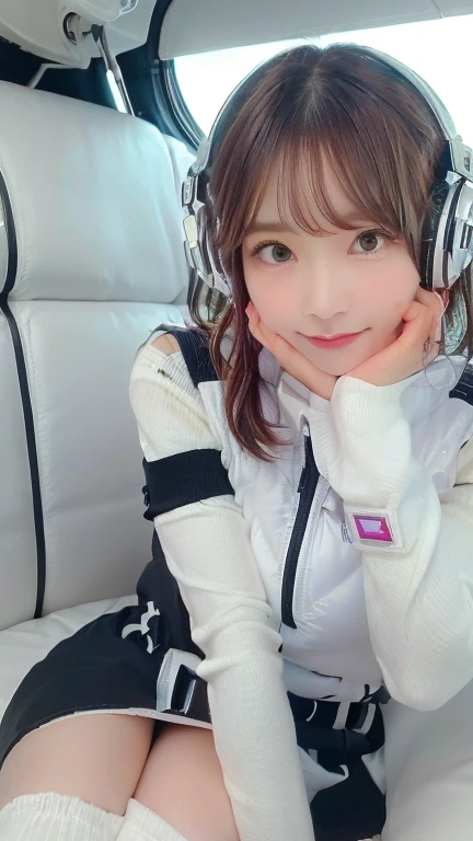 (masterpiece:1.5)、(Realistic:1.5)、(highest quality:1.4、8k、RAW Photos)、
Ultra-high resolution、Professional Lighting、Perfect dynamic composition、Photographed indoors、
Film Grain、chromatic aberration、(Bokeh:1.1)、
Frank、Sophisticated、charm、Ultra-realistic、Attention to detail、Golden Ratio、
(1 girl)、Slender girl、Delicate and charming girl、Cute Woman:1.4、
Serious expression、Looking at the audience、Sculptural installation、Sit on the sofa and relax、
Light brown hair、Shiny Hair、Hairstyle: Ponytail、
real skin、
Shut your mouth.、Beautiful Eyes、double eyelid、Thin arms、、
、Show off your thighs,(astrovest):5,(shiny white log downvest):3,BREAK ((Detailed face, Professional photography)), ((NSFW, zettai ryouiki, 1 girl)), Ultra-high resolution, (Realistic: 1.4), RAW Photos, highest quality, (PhotoRealistic Stick), concentrated, Soft Light, ((30 years old)), ((Japanese)), (( (Young Face))), (surface), (Depth of written boundary), masterpiece, (Realistic),(inside ISS):3, woman, ,astrovest:2,headphone:2,smartwatch,,bangs, ((1 girl)),(black sleeves):2,(black tights):2,inside spacestation,inside spacecraft,,zero gravity,smile,open leg,blush:1.5,hidden hands,neotech
