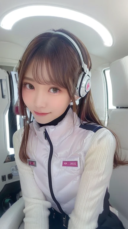 (masterpiece:1.5)、(Realistic:1.5)、(highest quality:1.4、8k、RAW Photos)、
Ultra-high resolution、Professional Lighting、Perfect dynamic composition、Photographed indoors、
Film Grain、chromatic aberration、(Bokeh:1.1)、
Frank、Sophisticated、charm、Ultra-realistic、Attention to detail、Golden Ratio、
(1 girl)、Slender girl、Delicate and charming girl、Cute Woman:1.4、
Serious expression、Looking at the audience、Sculptural installation、Sit on the sofa and relax、
Light brown hair、Shiny Hair、Hairstyle: Ponytail、
real skin、
Shut your mouth.、Beautiful Eyes、double eyelid、Thin arms、、
、Show off your thighs,(astrovest):5,(shiny white log downvest):3,BREAK ((Detailed face, Professional photography)), ((NSFW, zettai ryouiki, 1 girl)), Ultra-high resolution, (Realistic: 1.4), RAW Photos, highest quality, (PhotoRealistic Stick), concentrated, Soft Light, ((30 years old)), ((Japanese)), (( (Young Face))), (surface), (Depth of written boundary), masterpiece, (Realistic),(inside ISS):3, woman, ,astrovest:2,headphone:2,smartwatch,,bangs, ((1 girl)),(black sleeves):2,(black tights):2,inside spacestation,inside spacecraft,,zero gravity,smile,open leg,blush:1.5,hidden hands,neotech