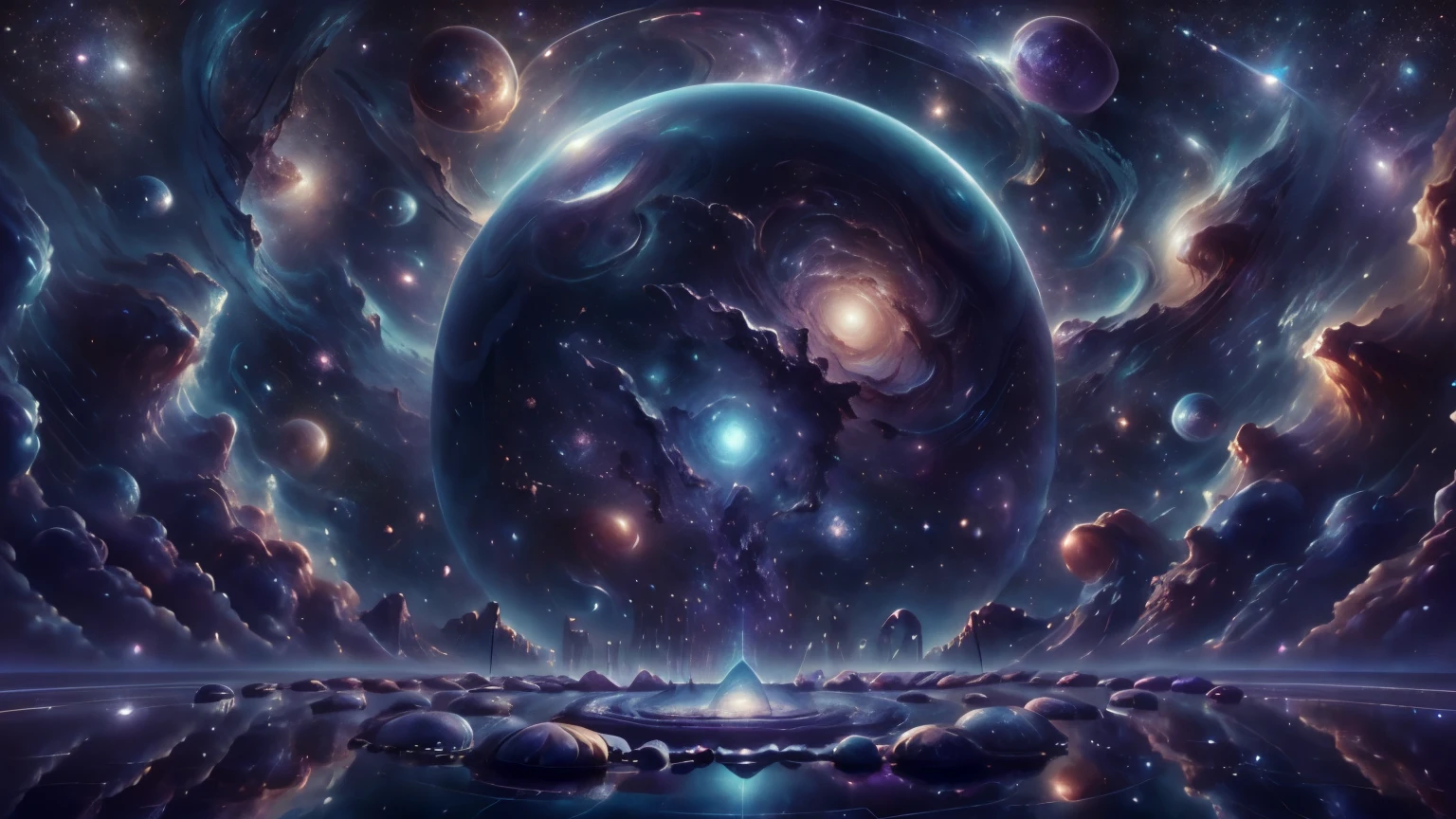 Magical digital art, cosmic goddess with eyes closed amidst the stars, rosto bonito, deusa cosmica, rosto perfeito, cosmic, olhos fechados, space, Incredible, Breathtaking, sonho , Colorido, saturno, nebulosa, maravilhoso, energetic, contraste, Jupiter, misterioso, cinematic, space profundo, epic, intricado,Surrealismo, epic, (Long exposure:1), melhor qualidade, luz clara, luz escura, wallpaper, wallpaper, tema cosmico. blue coloring, HD,