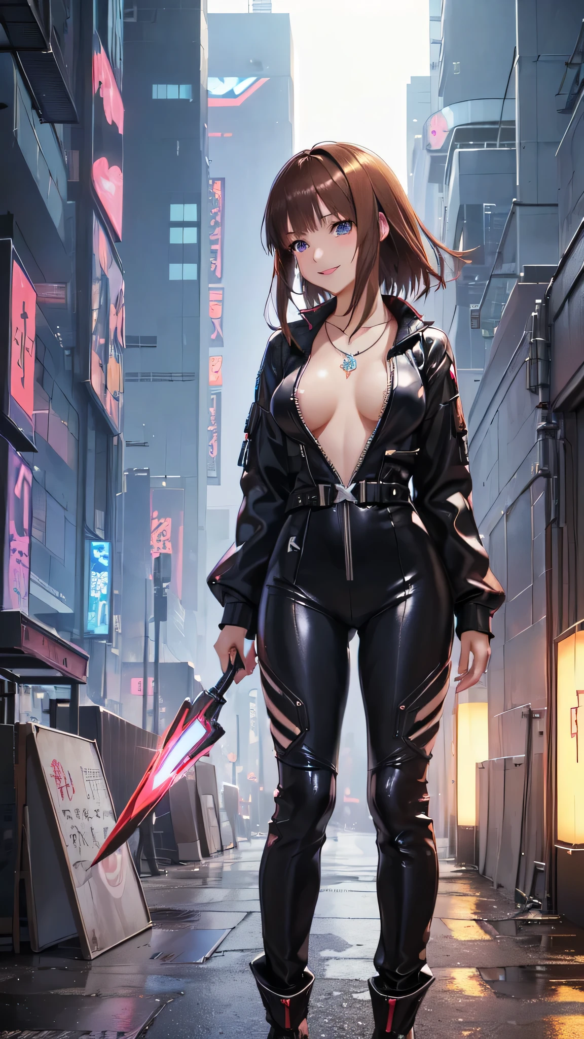 ((Final Fantasy (Yuna), young girl, , full body, naked body, dark hair, light skin, scarlet lips, smile; black, expressive playful eyes, long eyelashes)). ((Anime girl with brown hair hair and white short firedress with necklace, beautiful character painting, very short drees style cowboy fireskirt, soft anime computer graphics, realistic anime art, beautiful anime woman, Cyberpunk, futurism, tight jumpsuit, anime girl rendering, very sexy, 75 % nsfw, 60% nude, open legs))