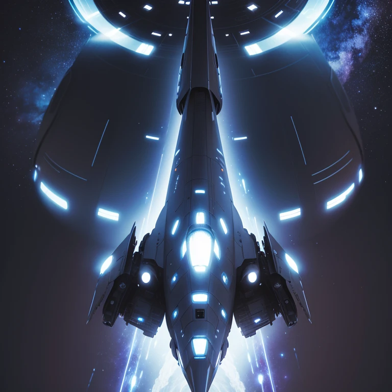 Futuristic military spaceship, Deep space, rare stars 🌌, realistically, professional photo, detailing, 🔥