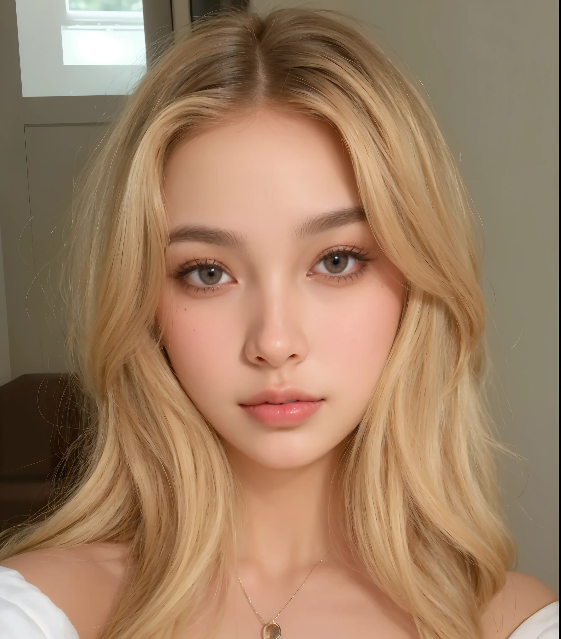 Sophie Mudd, ((jaw-dropping beauty, perfect face, nose partially large, straight and slightly raised, big lips like black womans. ))
