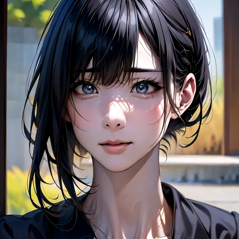 (最高品質、8k、32k、傑作)、(現実的)、(写実的な:1.2)、(高解像度)、非常に詳細、とても美しい顔と目、女の子1人、丸くて小さい顔、(垂れ目:1.3)、引き締まったウエスト、繊細な体、(近い、最高品質、細部への注意、豊かな肌のディテール)、(最高品質、8k、油絵の具:1.2)、非常に詳細、(現実的、現実的:1.37)、明るい色