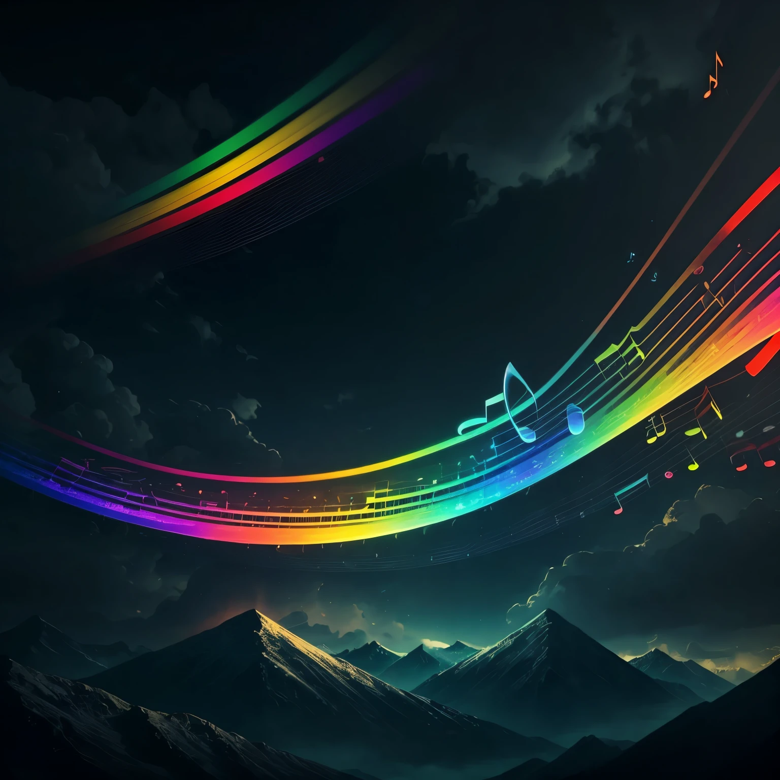 spectrum music scenery cloud and abstract texture