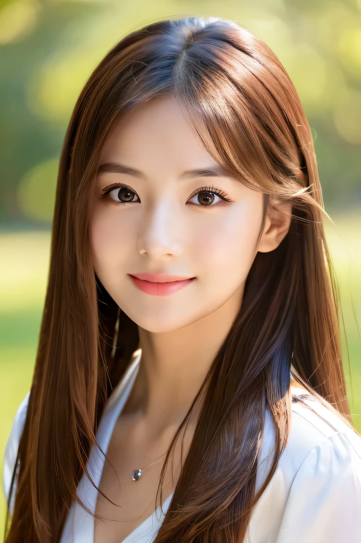 (((8ｋ,Attention to detail,Attention to detail、highest quality，masterpiece,Attention to detail,))),RAW Photos & Realistic atmosphere,Beautiful dark eyes,Mouth Details,Glossy Lips,Thin eyebrows,beautiful Eyes、Soft white skin that shines in every detail、Her deep black eyes are very beautiful, Very beautiful face,Very beautiful face、A vivid face,beautiful, Glowing Lips,beautiful Eyebrows,Infinite Reality, Realistic Young Gravure Idol,Very cute woman , Young Gravure Idol, Young Gravure Idol, とても美しくてかわいいbeautiful 21 year old beauty,Incredibly beautiful and elegant，beautiful 21 year old beauty,Natural soft light,A little brown hair，（Shiny Hair,,beautiful and kind eyes：1.5）,A kind smile,Shapely breasts,Medium Long Hair,beautiful posture,No makeup,Watching the Future,full body,