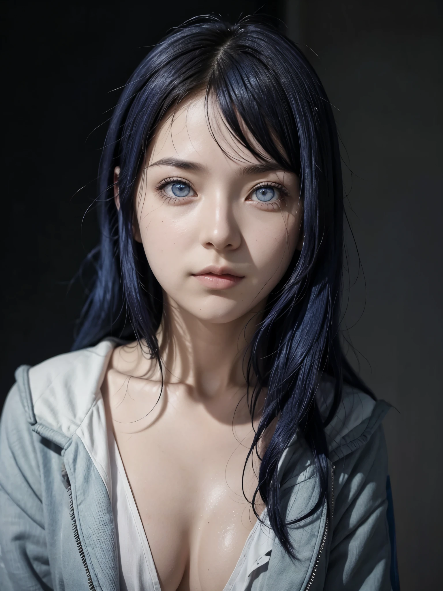 Hot hinata, blue hair