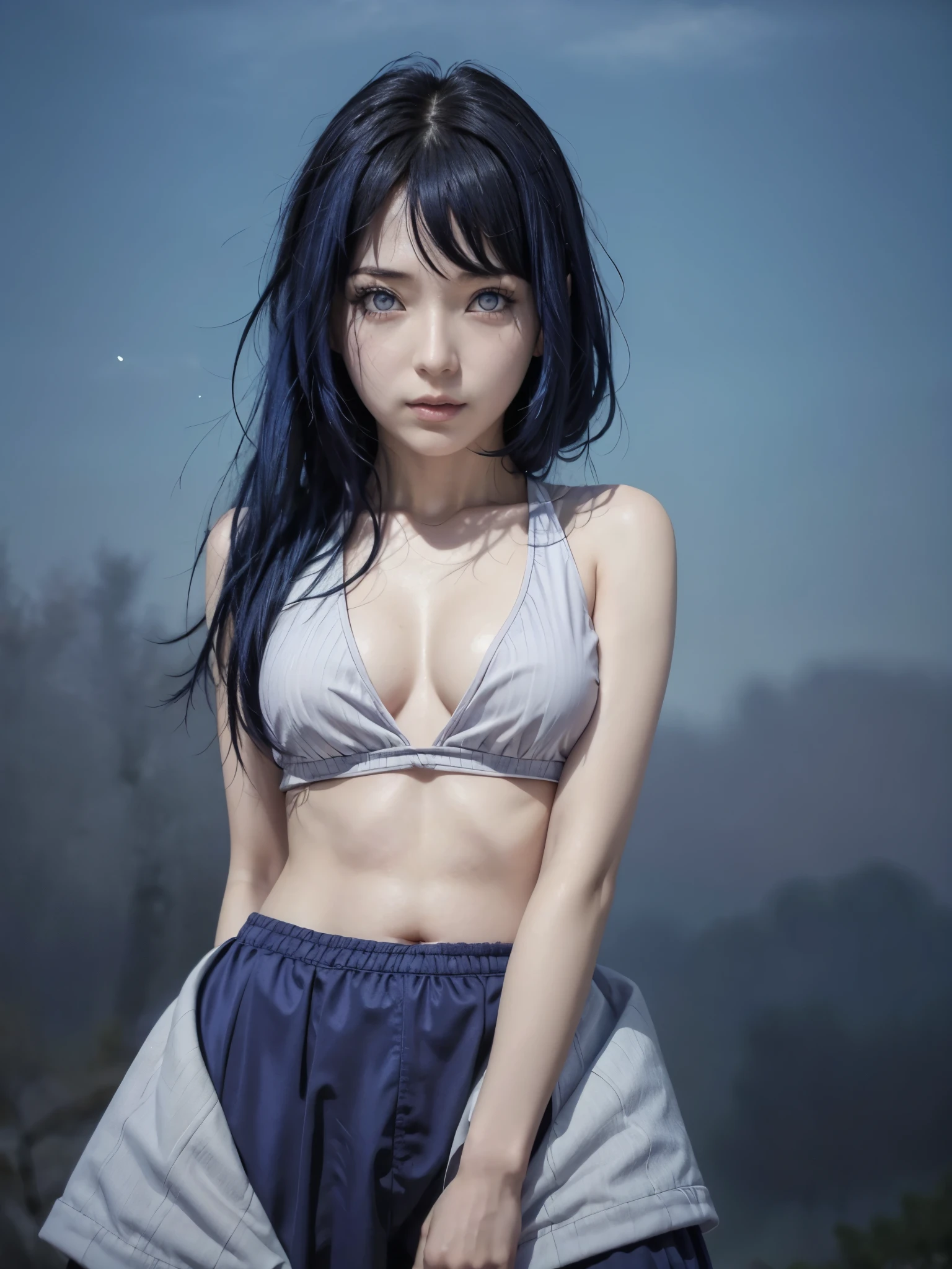 Hot hinata, blue hair