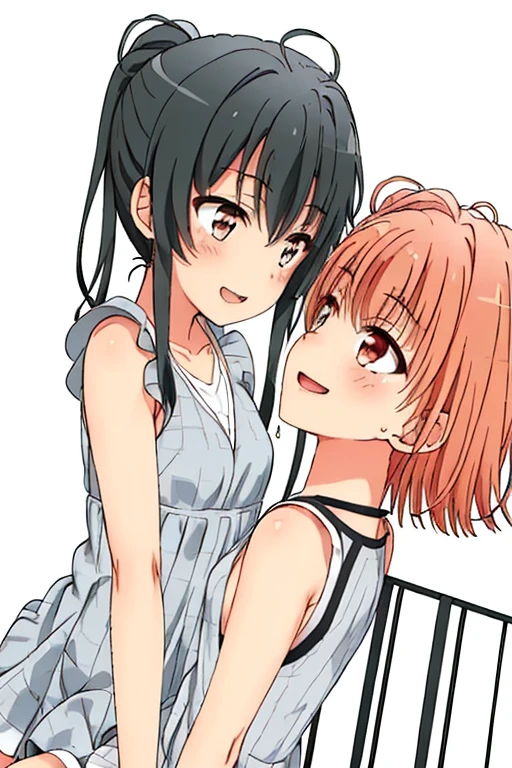 ((highest quality)), ((masterpiece)), (be familiar with), Perfect Face, indoor, Bedroom, Watching the audience,
One woman, Yuigahama Yui,
Open Mouth, Ecstatic expression, blush, smile,
Small breasts, Flat Chest, Young Girl, , , Girl,
Short Hair, Salmon-colored hair, Salmon-colored eyes, Side Pony,
Leg spread,