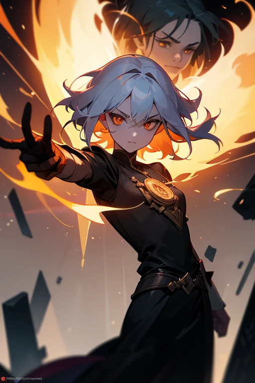Charlie Pyranne, a Fire Genasi wizard with silver hair, deep maroon skin, and vivid yellow eyes, stands at 6'2" tall, weighing 130 lbs. Despite her modest lifestyle, there's an air of mystery and darkness surrounding her.
Born under the flickering flames of the Elemental Plane of Fire, Charlie was marked by destiny from the moment she came into existence. Her childhood was fraught with strange occurrences and whispers from unseen entities. From a young age, she exhibited a fascination with fire that bordered on obsession, often getting lost in the dancing flames, feeling their heat pulse through her veins.
As she grew older, Charlie's powers manifested in the form of wizardry, honing her innate connection to fire into a deadly arsenal of spells. But with power came a price. Charlie found herself haunted by spectral beings, whispers of the past echoing in her mind, driving her to the brink of madness.
Haunted by her past and the darkness within her, Charlie became a solitary figure, wandering the land, seeking answers to questions she dared not speak aloud. Her travels led her to delve into forbidden tomes and ancient ruins, always chasing whispers of forgotten knowledge.
The silver coin she carries is a memento of a lost love, a reminder of the fleeting nature of happiness in a world shrouded in darkness. The toolbox containing the broken clockwork arachnid serves as a reminder of her past failures and the dangers of meddling with forces beyond her control.
But amidst the shadows, there is a flicker of defiance in Charlie's eyes. She refuses to be a pawn in the games of gods and mortals alike. She embraces her chaotic nature, wielding her powers with reckless abandon, a force of destruction against the darkness that threatens to consume her.
With her Zippo lighter in hand, Charlie performs mesmerizing tricks, a testament to her mastery over fire and her refusal to be consumed by the darkness that lurks within her. She walks a fine line between savior and destr