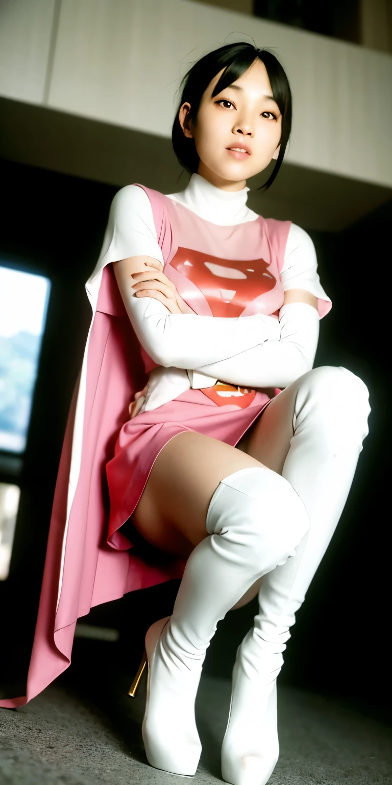 Best image quality、The real picture、18-year-old美少女、ポニーテールBeautiful woman、Beautiful sister、Squatting and opening crotch、Opening her legs、A woman in a pink dress and cape is standing in front of a building。, 18-year-oldの女の子,Jun the Swan、Knee-high boots Science Ninja、White panties、Beautiful woman、 As a retro-future heroine, 18-year-old、As a retro-future heroine, Beautiful thighs、Sheila, she - ra, Anime Female Hero Portrait, A modern portrait of Darna, anime visual of Supergirl, Supergirl, Official Art, Dinah Drake, hironaka, Fellatio White Machine Miniskirt