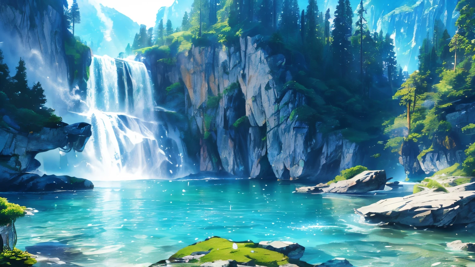 (logo、amazing、8K、table top、Raw photo、amazing、最high quality、Photorealistic and very detailed、CG、high quality、very detailed、story poem、Particle Effects、Dynamic Effects、Text Boundary Depth、Cinematic Light、Lens flare、ray tracing、tabletop、real、ultra hd、fantasy)、beautiful water、splash of water、flow of water、Water swell、fantastic beauty、The beauty and brilliance of crystal clear green water、The tranquility and beauty of water、wonderfulWind view、Beautiful natural water、green、Wind、wonder、wonderful