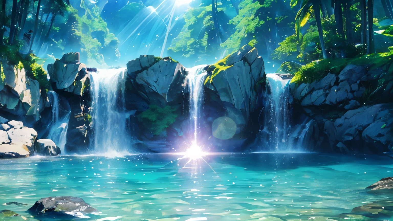 (logo、amazing、8K、table top、Raw photo、amazing、最high quality、Photorealistic and very detailed、CG、high quality、very detailed、story poem、Particle Effects、Dynamic Effects、Text Boundary Depth、Cinematic Light、Lens flare、ray tracing、tabletop、real、ultra hd、fantasy)、beautiful water、splash of water、flow of water、Water swell、fantastic beauty、The beauty and brilliance of crystal clear green water、The tranquility and beauty of water、wonderfulWind view、Beautiful natural water、green、Wind、wonder、wonderful