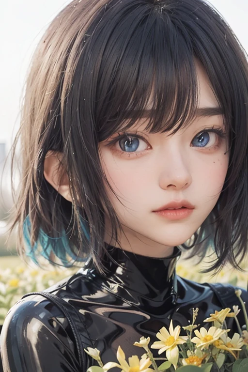 Laura, he has star-shaped eyes.、The tips of her hair are blue