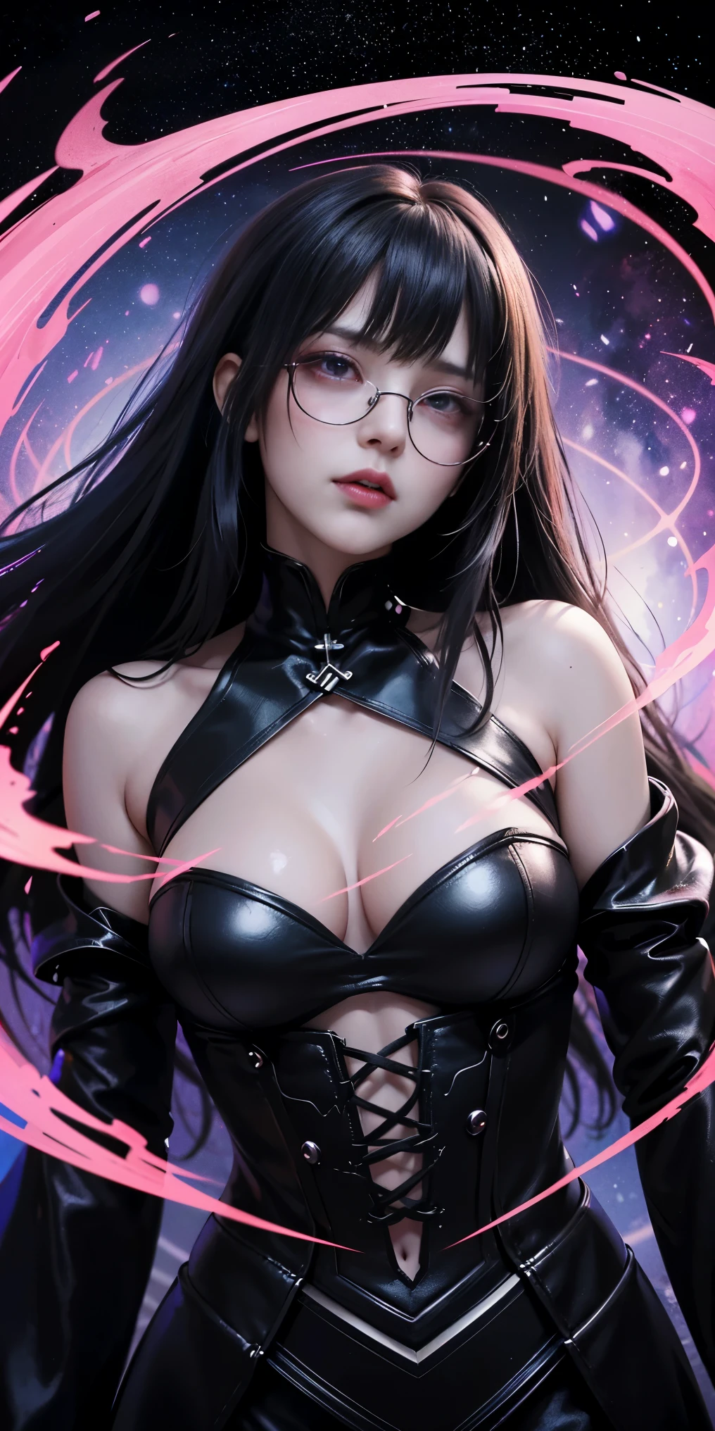 (highest quality,High resolution:1.2),(dark,Threatening:1.1),(Bad luckな:1.1), In the vortex of space,
Heart of a Goth Maiden, Very dark shade.
Her Eyes, Like dazzling fur in a starless haze,
A symphony of despair in their eyes.
Her Mogul Snaps, Mysterious Cemetery,
Think about it, The source of her sadness.
Black hair swaying in the moonlight,
She weaves despair into her dreams.
oh, Her Soul, Shadow'Embrace,
Take me to space.
At each step of the Kelhudelgoring, She summons darkness,
Dance of the Void, Whippler Big Spark.
Her touch is the cold caress of the void,
In her vague existence, I am left confused.
For Love, Bumblewisk, Cosmic Power,
Stars shining in the endless night.
Confusion swirls, Let the emptiness cry out,
Our love is a dazzling dream in the universe.
Gothic Witch of the entire star world,
In your void, I find my soul.
Hypermaximalist, Anime Style, Breathtaking oil paintings, Surreal, Ultra-realistic digital illustrations that mimic the style of oil paintings, Seamlessly blending Alex Grey's psychedelic visionary art with H's biomechanical aesthetic.R. Giger. Great composition, masterpiece, highest quality, (devil,Satan,Lucifer:1.1),(devilish:1.1),(Bad luck,Bad luckな:1.1),(Powerful figure:1.1、Big Breasts、Glasses) 、 ((((Huge glasses, Nerd Glasses, thick glasses, Round Glasses)))),(((Big Breasts)))、(Red eyes glow:1.6)、(Red glowing eyes,Sharp teeth:1.1),(Black wings,thick,shabby:1.1),(hellish landscape:1.1),(fire,sulfur:1.1),(Threatening atmosphere:1.1),(dark shadows,Threatening presence:1.1),(Bad luck clouds,Stormy Skies:1.1),(dark,Spooky atmosphere:1.1),(Bad luck aura,Evil energy:1.1),(dark aura,cigarette:1.1),(Extreme heat,Burning Flames:1.1),(Surreal,Nightmare Visions:1.1),(Predicting the end:1.1),(Twisted corners,Fiery crown:1.1),(Bad luck whispers,devilish laughter:1.1),(Cries of pain,echoing screams:1.1),(Bad luck symbols,Ancient runes:1.1),(Mysterious Relic,dark artifacts:1.1),(Infernal Ritual,Ritual sacrifice:1.1),(devilish minio