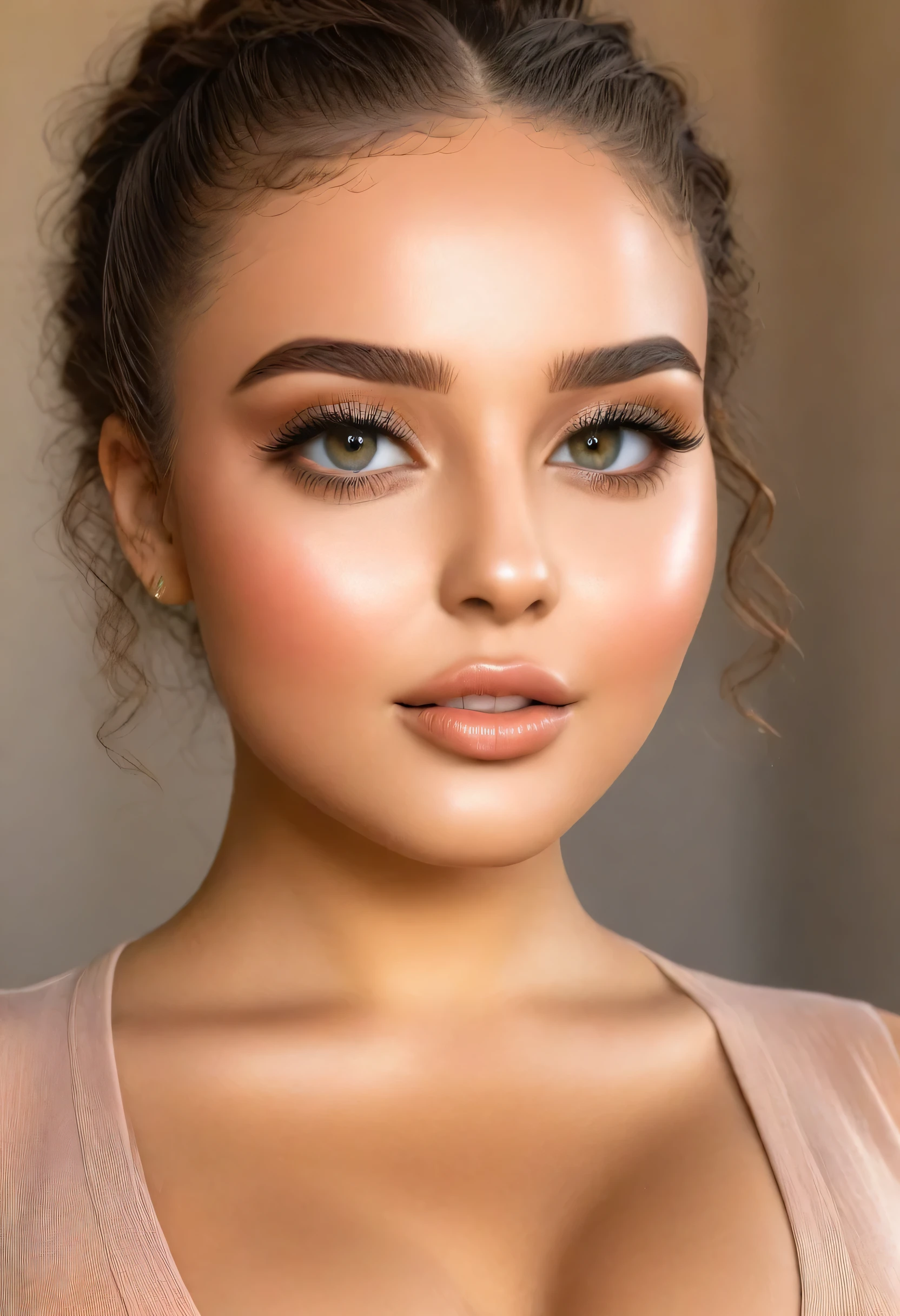 (best quality,4k,8k,highres,masterpiece:1.2),(ultra-detailed,realistic:1.37),beautiful detailed eyes,beautiful detailed lips,extremely detailed eyes and face,longeyelashes,portrait:1.1,1girl,soft lighting,vivid colors,fashion style,feminine,happy expression,trendy hair,stylish outfit,body-positive,confidence,rich textures,glowing skin,captivating gaze,subtle makeup,high-fashion vibe,confidence,graceful posture,natural beauty,artistic background,outdoor setting,flawless complexion,effortless beauty,golden hour lighting,neutral color tone,stunning appearance,expressive eyes,luxurious fabrics,attractive features,eye-catching style,modern fashion,stylish pose