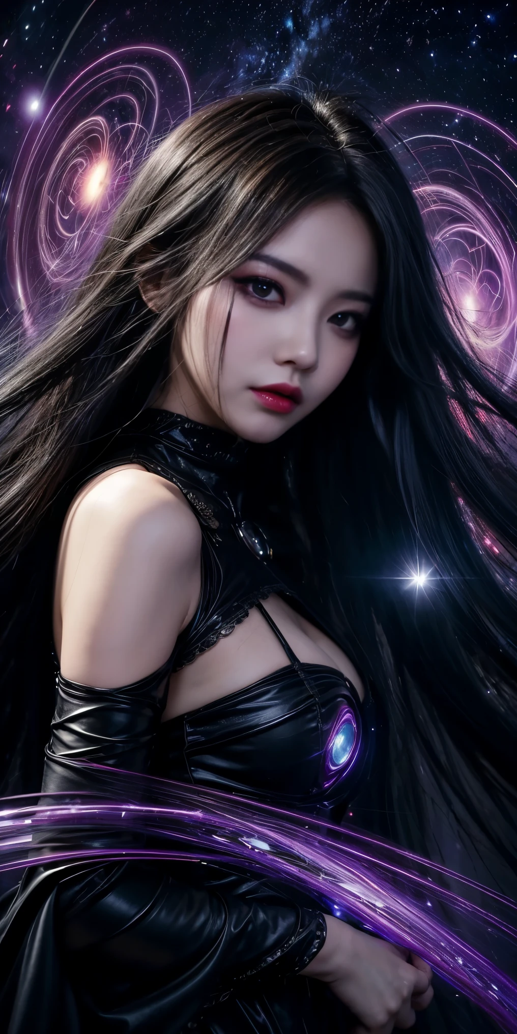(highest quality,High resolution:1.2),(dark,Threatening:1.1),(Bad luckな:1.1), In the vortex of space,
Heart of a Goth Maiden, Very dark shade.
Her Eyes, Like dazzling fur in a starless haze,
A symphony of despair in their eyes.
Her Mogul Snaps, Mysterious Cemetery,
Think about it, The source of her sadness.
Black hair swaying in the moonlight,
She weaves despair into her dreams.
oh, Her Soul, Shadow'Embrace,
Take me to space.
At each step of the Kelhudelgoring, She summons darkness,
Dance of the Void, Whippler Big Spark.
Her touch is the cold caress of the void,
In her vague existence, I am left confused.
For Love, Bumblewisk, Cosmic Power,
Stars shining in the endless night.
Confusion swirls, Let the emptiness cry out,
Our love is a dazzling dream in the universe.
Gothic Witch of the entire star world,
In your void, I find my soul.
Hypermaximalist, Anime Style, Breathtaking oil paintings, Surreal, Ultra-realistic digital illustrations that mimic the style of oil paintings, Blends seamlessly with Alex Grey'Psychedelic fantasy art by H'Biomechanical aesthetics.R. Giger. Great composition, masterpiece, highest quality, (devil,Satan,Lucifer:1.1),(devilish:1.1),(Bad luck,Bad luckな:1.1),(Powerful figure:1.1、Big Breasts、Glasses) 、 ((((Huge glasses, Nerd Glasses, thick glasses, Round Glasses)))),(((Big Breasts)))、(Red eyes glow:1.6)、(Red glowing eyes,Sharp teeth:1.1),(Black wings,thick,shabby:1.1),(hellish landscape:1.1),(fire,sulfur:1.1),(Threatening atmosphere:1.1),(dark shadows,Threatening presence:1.1),(Bad luck clouds,Stormy Skies:1.1),(dark,Spooky atmosphere:1.1),(Bad luck aura,Evil energy:1.1),(dark aura,cigarette:1.1),(Extreme heat,Burning Flames:1.1),(Surreal,Nightmare Visions:1.1),(Predicting the end:1.1),(Twisted corners,Fiery crown:1.1),(Bad luck whispers,devilish laughter:1.1),(Cries of pain,echoing screams:1.1),(Bad luck symbols,Ancient runes:1.1),(Mysterious Relic,dark artifacts:1.1),(Infernal Ritual,Ritual sacrifice:1.1),(devilish minio