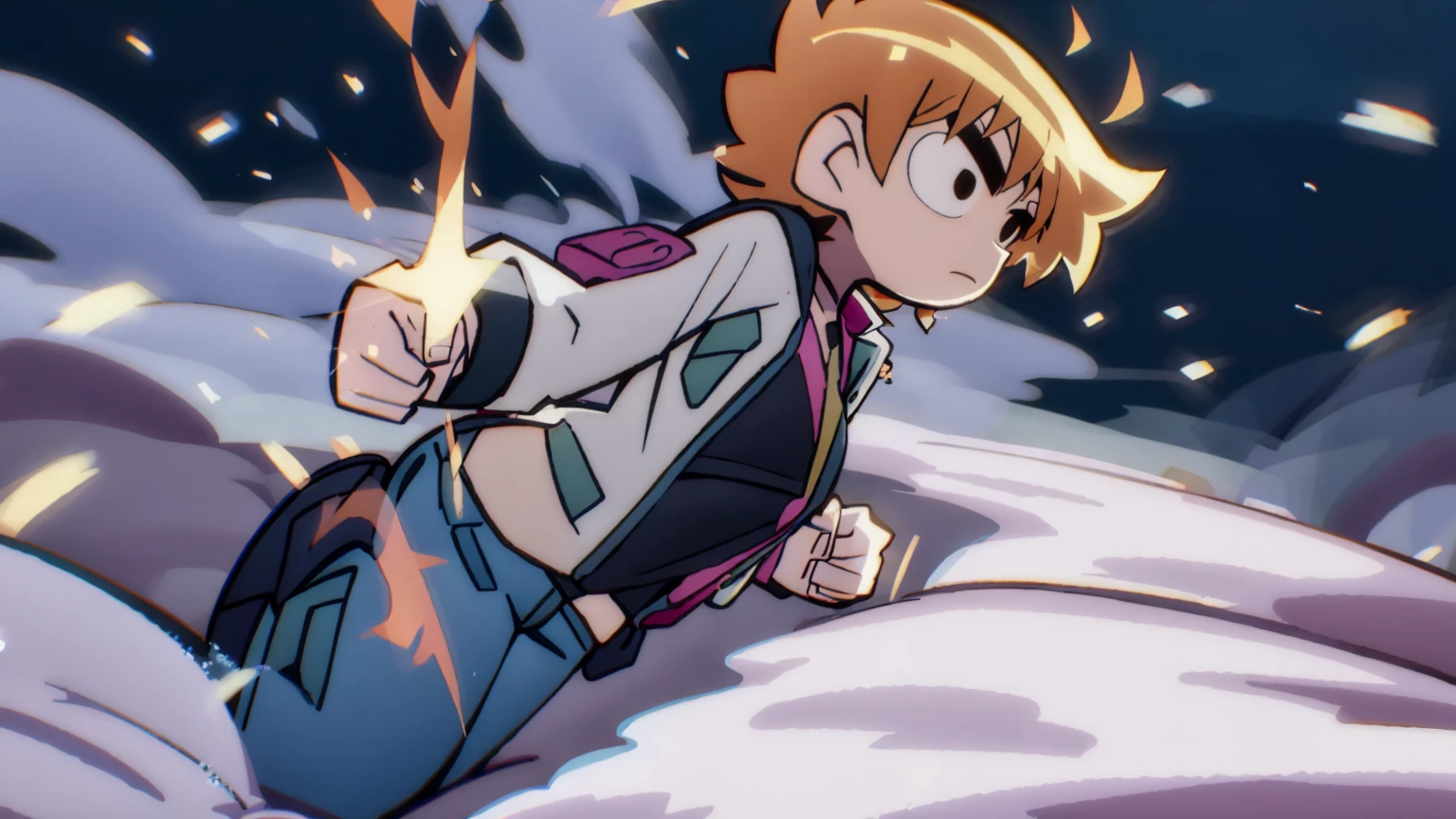 Scott Pilgrim Takes Off A Boy Scott Pilgrim Orange Hair Shirt Jacket Thick Eyebrows Canada Standing Alone in the Snow