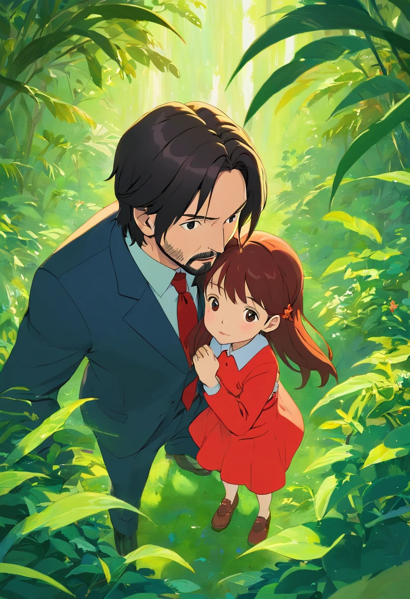 John Wick in "Borrower Arrietty",John Wick with Arrietty,Directed by Hayao Miyazaki,Studio Ghibli production,Starring Keanu Reeves,