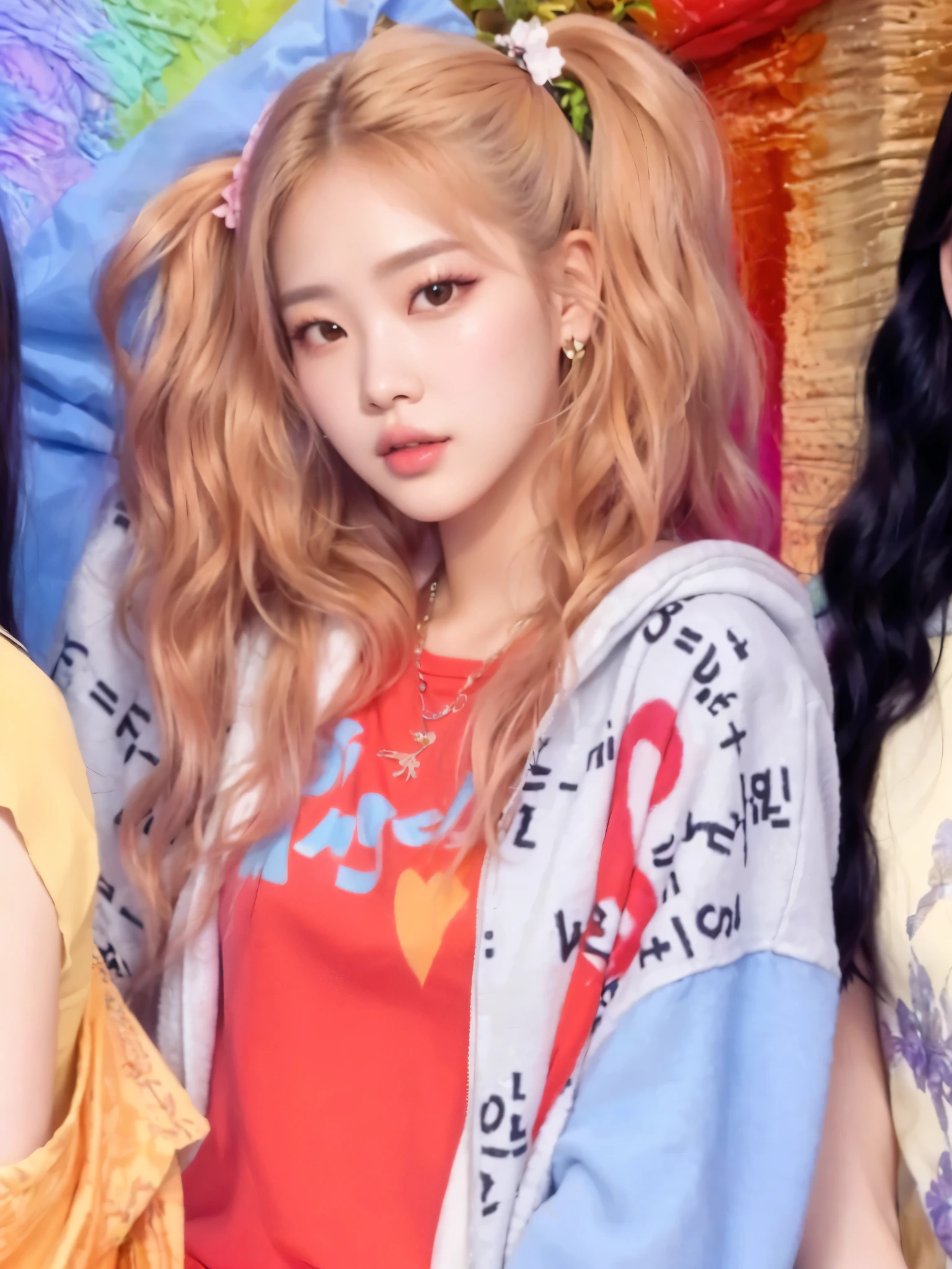 a close up of a group of young women standing next to each other, portrait of jossi de blackpink, parque roseanne de blackpink, jaeyeon nam, kim taejin, jossi de blackpink, sakimichan frank franzzeta, obra de arte oficial, kpop idol portrait, Lalisa Manobal, arte de fan, sakimichan, female korean idol portrait