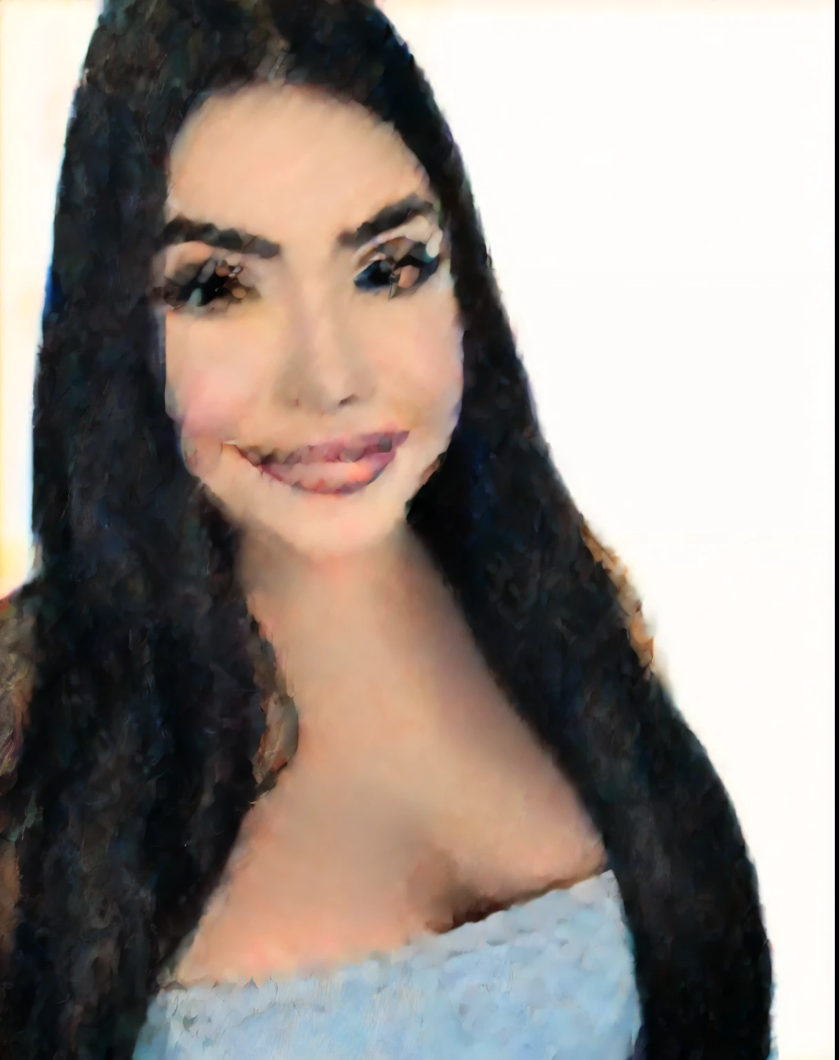 Illustration of smiling woman, sorriso insano, Mulher de pele marrom com um sorriso gigante, smiling happily at the camera, sorriso atrevido, she is smiling, sorriso muito grande, Smiling female, foto de perfil headshot, rindo sorriso enorme, desenhando no estilo de Arte 3D, C4D, fundo de cor branco puro, estilo disney, estilo pixar render ilustracao Super Detalhe, 8k