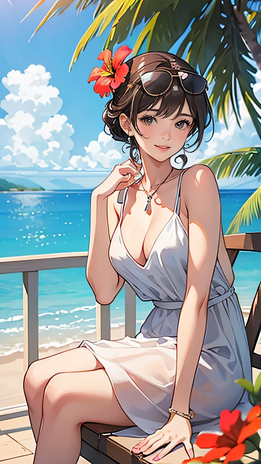 (highest quality,4K,8k,High resolution,masterpiece:1.2),Very detailed,(Realistic,photoRealistic,photo-Realistic:1.37),fruit juice,woman,drinking,Poolside,summer,Resort hotels,Floral Dress,Luxurious atmosphere,Extreme heat, Vibrant colors,refresh,relaxation,Unpretentious elegance,sunlight,Luxury Pool,Realistic details,Crystal clear water,chic,fashionable,Stylish sunglasses,leisure,leisurely,Vibrant atmosphere,Blissful expression,fun,Timeless beauty,Calm,quiet,Fascinating,attractive,Beautiful environment,Tropical paradise,Exotic atmosphere,nature,Exquisite flowers,Palm tree,Warm wind,Tranquility,Harmony,Perfectly manicured gardens,Fascinating,sophistication,Calm atmosphere,endless summer,wonderful,grow,Pleasant memories,Memorable moments,Indulgence,joy,Sophisticated,taste of summer,Seamless blending,relaxing getaway.