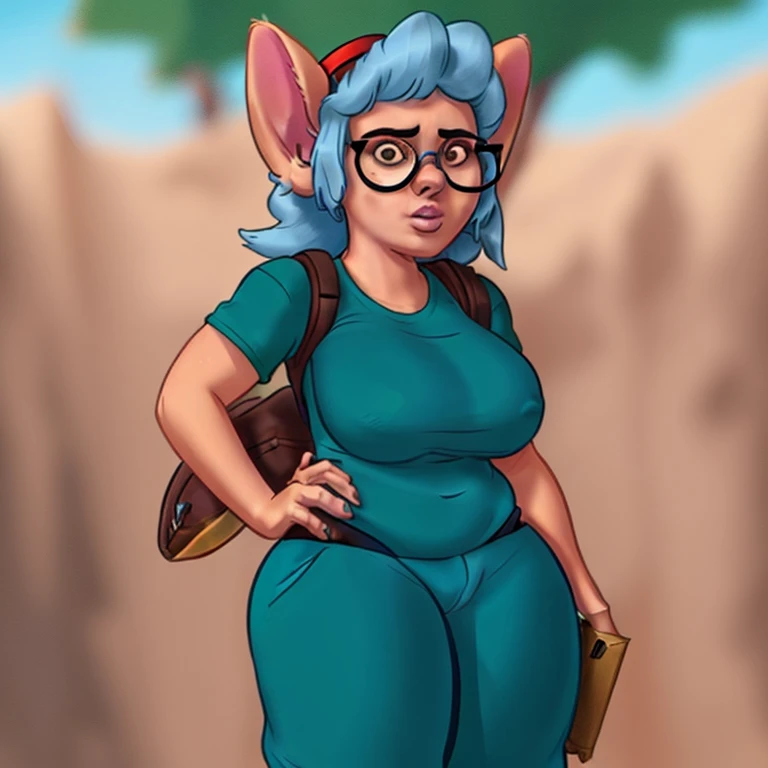Tristana, 1 garota, standing, retrato, safety glasses, corte superior, seios grandes,tight green short pants, big glutes,Luvas sem dedos, Sozinho, (melhor qualidade), (Fundo de League of Legends ao ar livre:1.2), busto grande , dramatic lighting, cabelo detalhado, Olhando para o espectador,