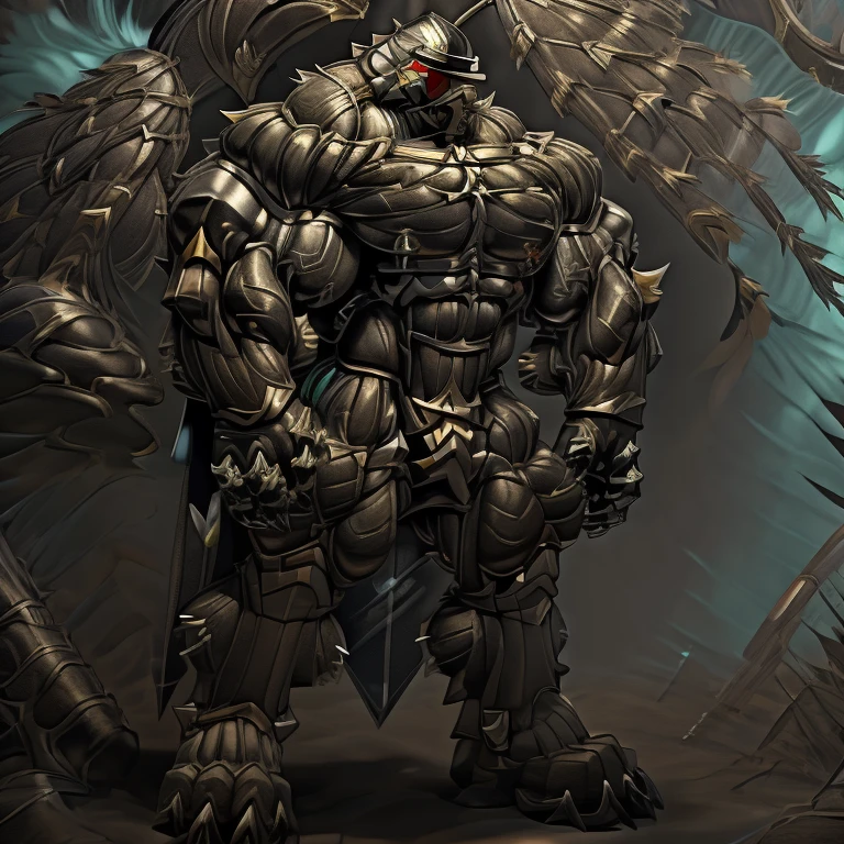 8K, Masterpiece, highres, future fiction. black visor, Detailed head, Detailed Body, full body, BLACK COLRR, Detailed abs, wearing crNanosuit, big muscle (pecs, triceps, traps) unusually developed muscular body, body full of huge muscles. showing off muscles, pectorales enormes. Exaggeratedly huge muscles. Gigachad Muscular, gigantic muscles, Colossal giant NANOSUIT over a battlefield, The cloak is so long that it touches the ground, crossed arms.
The claws are sharp,
Sharp teeth,
have big wings.
whole body shines like metal. nj5furry,
