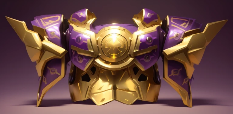 The color changes to gold and purple,Some gold and purple(Ensure its layering and armor texture,Gold as the main color)