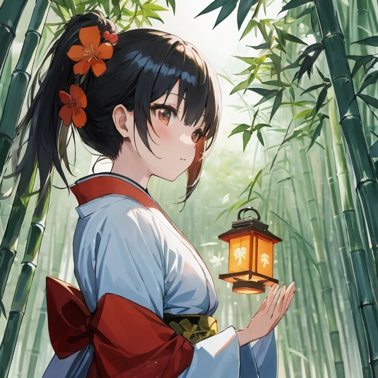 Anime girl in kimono costume holding lantern in bamboo forest, anime art wallpaper 4k, anime art wallpaper 4k, anime style 4 k, Anime art wallpaper 8k, Beautiful Anime Portrait, anime wallpaper 4 k, anime wallpaper 4k, Beautiful anime girl, 4k anime wallpaper, beautiful anime artwork, 4 k manga wallpaper, Beautiful anime, beautiful anime woman