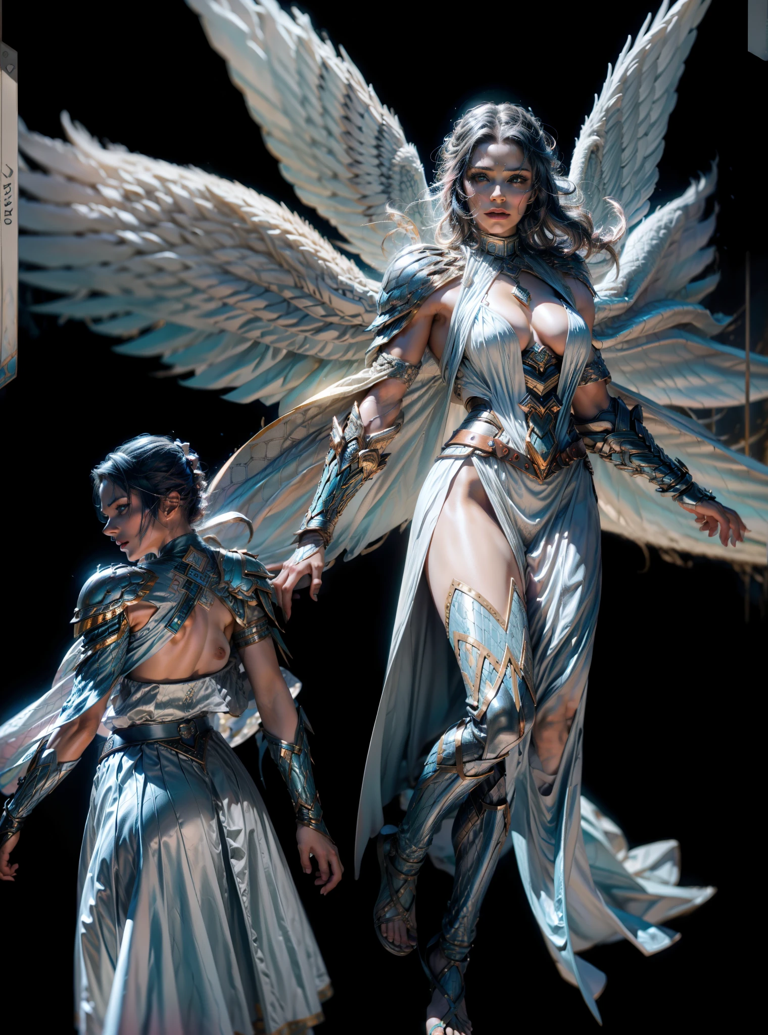 Asgard,Valkyrie,mulher musculosa, Senhora Cavaleiro,Anatomia correta,epic fantasy digital art,obra-prima,8k,high definition resolution,desenho detalhado,Qulidade Superior,, Epic composition, músculous body