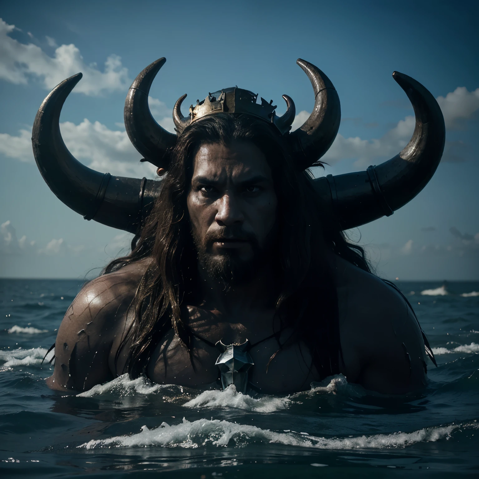 Beast rising out of the sea with seven heads and ten horns and upon his horns ten crowns upon his head the name blasphemy