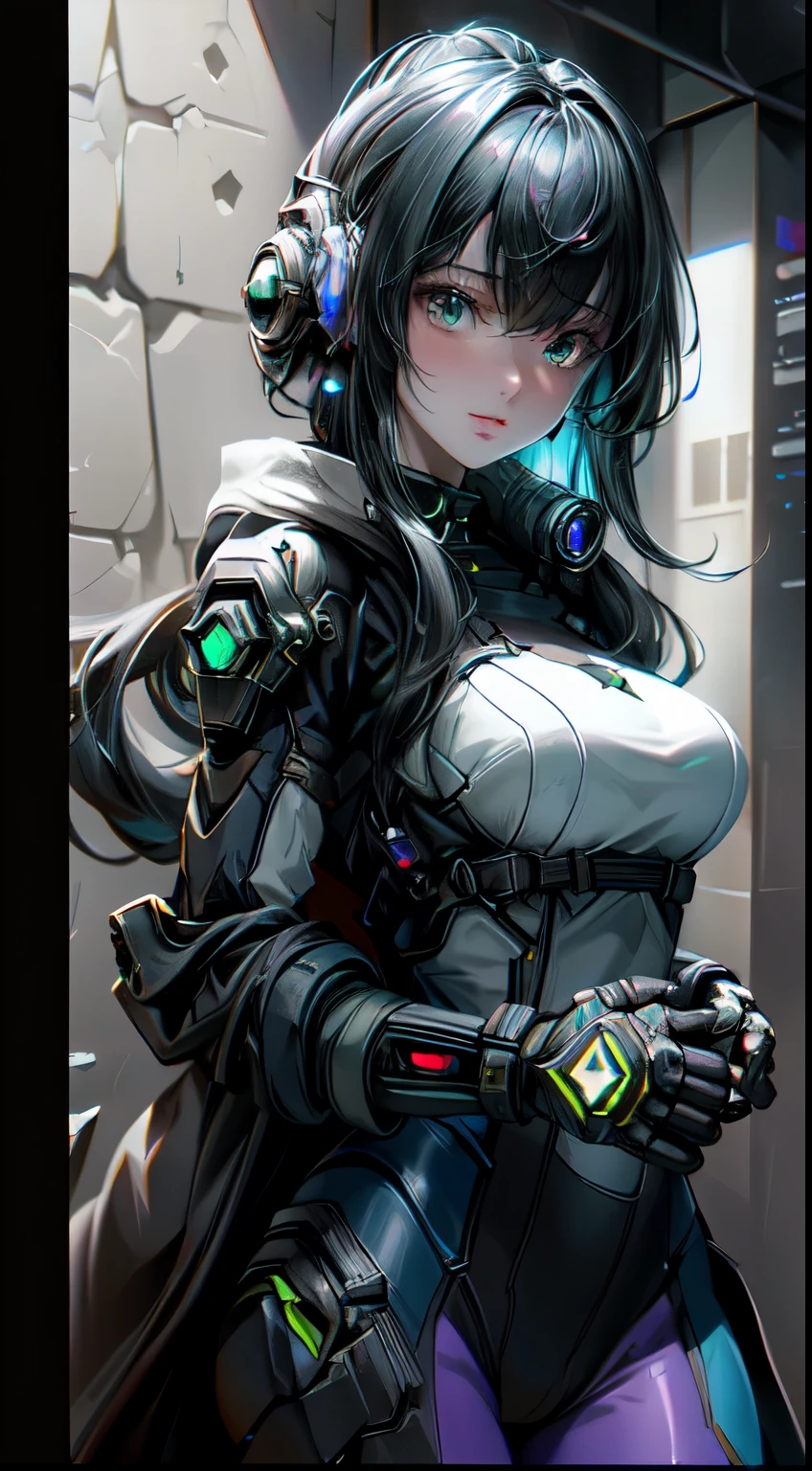 Create a glitched anime profile picture that has a gas mask on, Broken Glass effect, no background, stunning, something that even doesn't exist, mythical being, energy, molecular, textures, iridescent and luminescent scales, breathtaking beauty, pure perfection, divine presence, unforgettable, impressive, breathtaking beauty, Volumetric light, auras, rays, vivid colors reflects