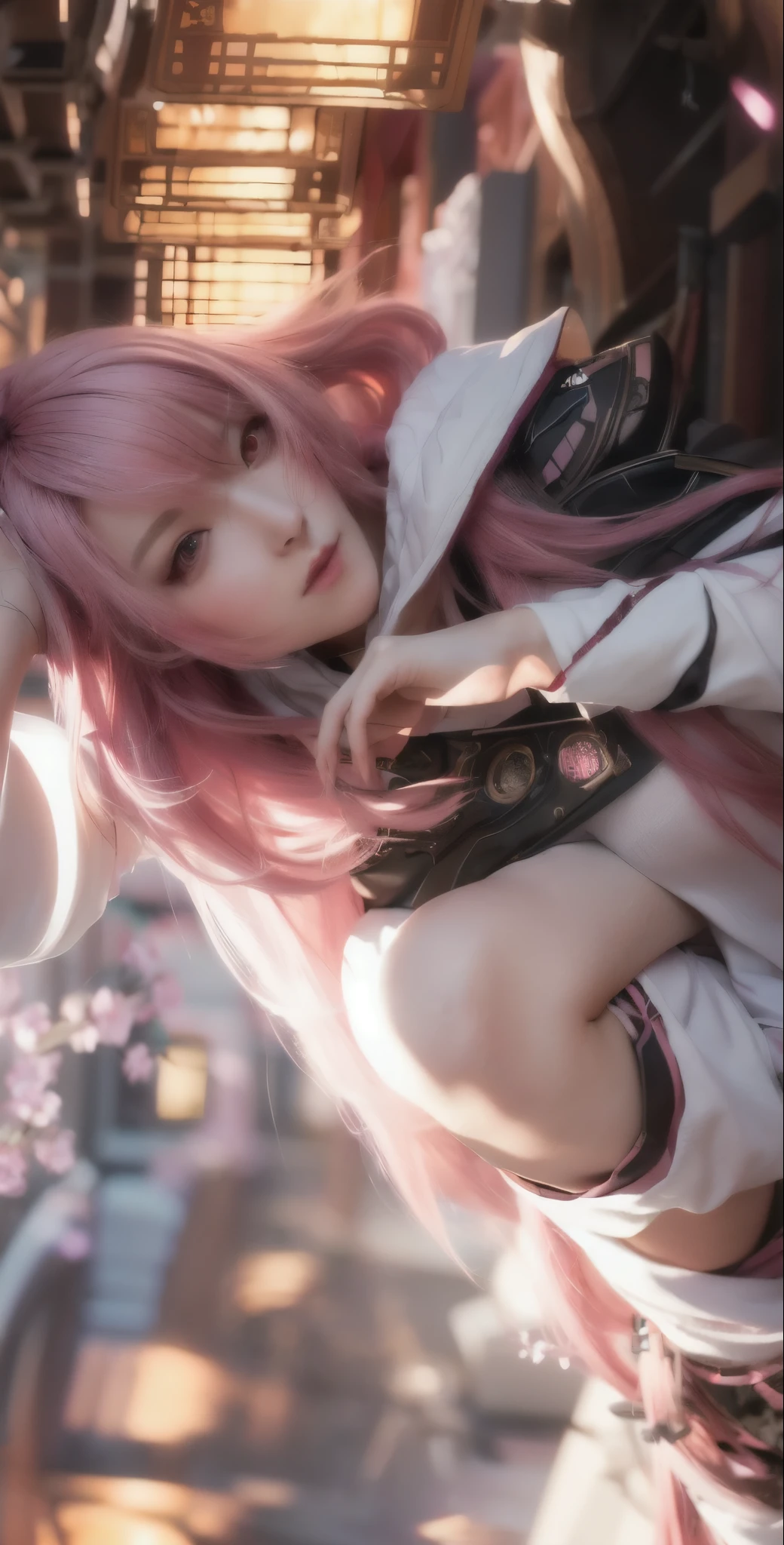 beautiful girl with long pink hair and a white shirt, wlop and sakimichan, 8k high quality detailed art, trending on cgstation, guweiz, 2. 5 d cgi fantasy artwork, detailed digital art , detailed artwork, fantasy artwork, 8k octae render photo