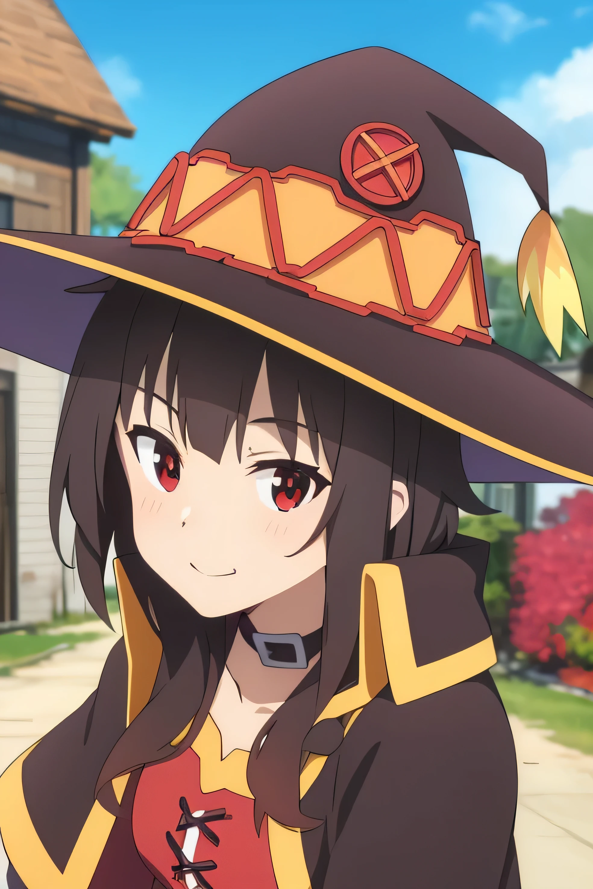 Megumin,chin hold pose.