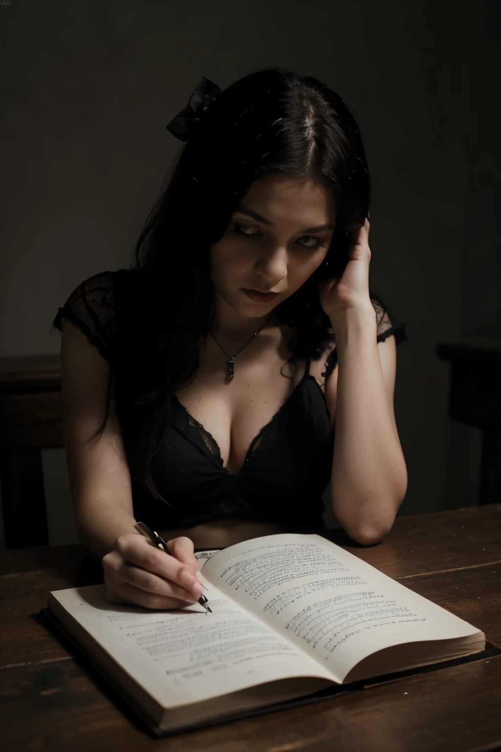 create an image with the letter E in a dark, gothic style