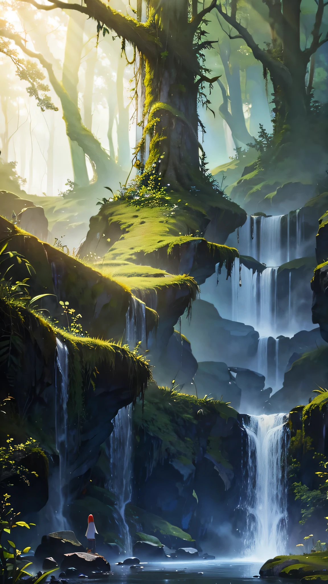 Ancient forest, It is expressed with very delicate and high-quality digital painting technology., Reach 8K resolution. This work、With its sharp focus、It&#39;s getting a lot of attention on the ArtStation website.。, Rich changes in light, Highly complex and detailed central structure. Inspired by artists like Lois van Baarle (Reusch), Ilya Kuvshinov, Studio Ghibli, The style of the website、The soft, watercolor-like colors capture the chibi-kawaii aesthetic.。.