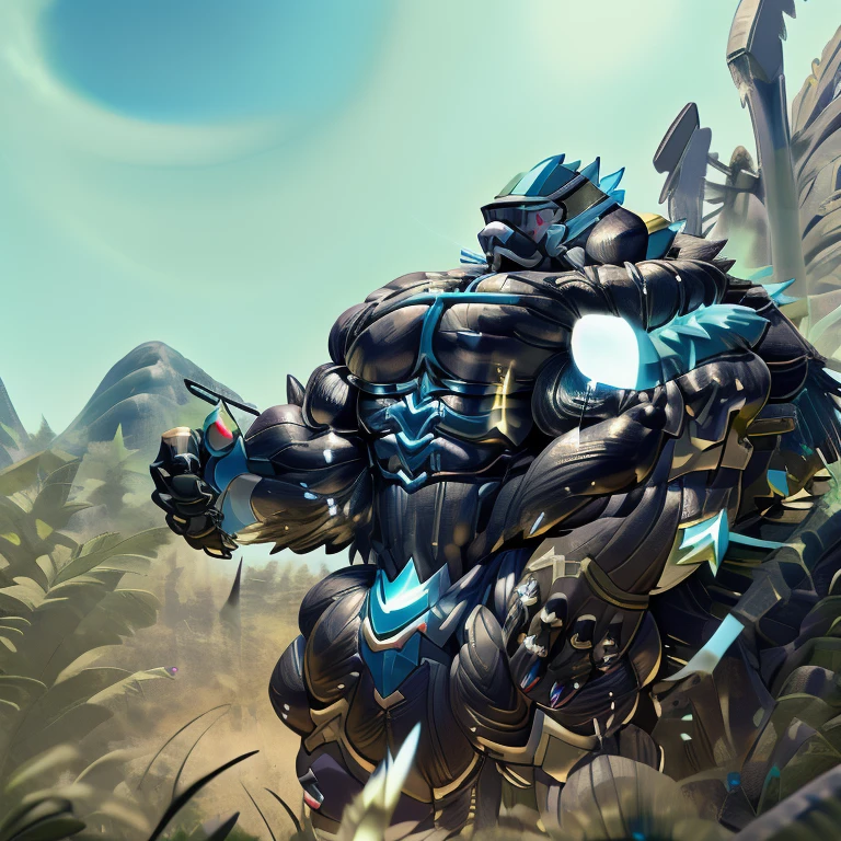(zeraora), (gigantic muscles), 8K, Masterpiece, highres, future fiction. skyblue visor, Detailed head, Detailed Body, full body, Detailed abs, wearing crNanosuit, big muscle (pecs, triceps, traps) unusually developed muscular body, body full of huge muscles. showing off muscles, pectorales enormes. Exaggeratedly huge muscles. Gigachad Muscular, gigantic muscles, Colossal giant NANOSUIT over a battlefield,
The claws are sharp,
Sharp teeth,
have big wings.
nj5furry,