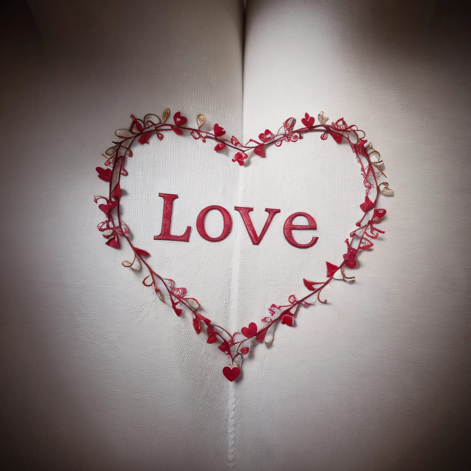 A heart with the word love underneath it 